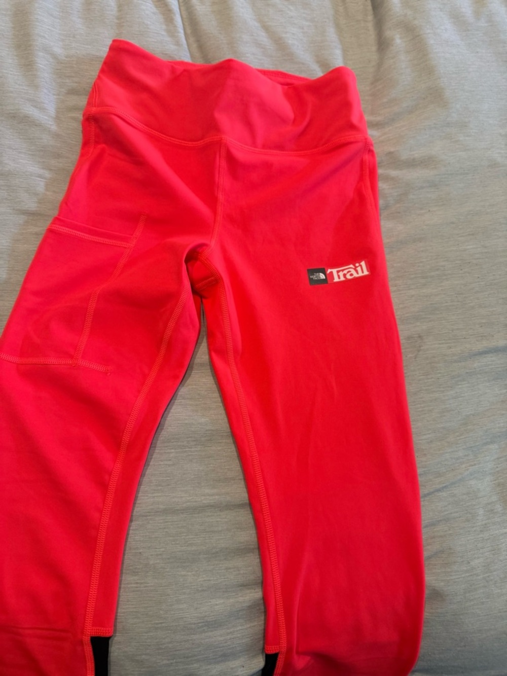 The North Face Neon Red/Coral Trail Performance Leggings